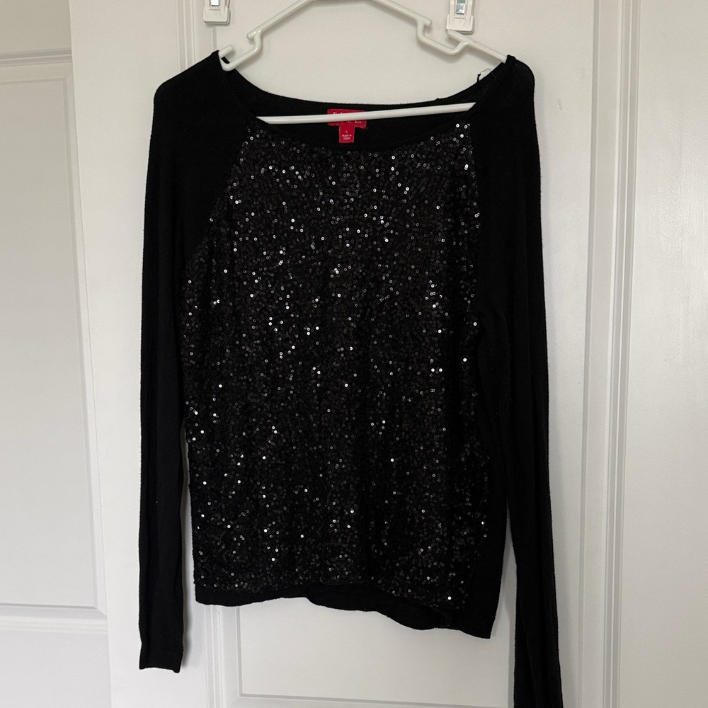 Elle Black Sequin Sweatshirt